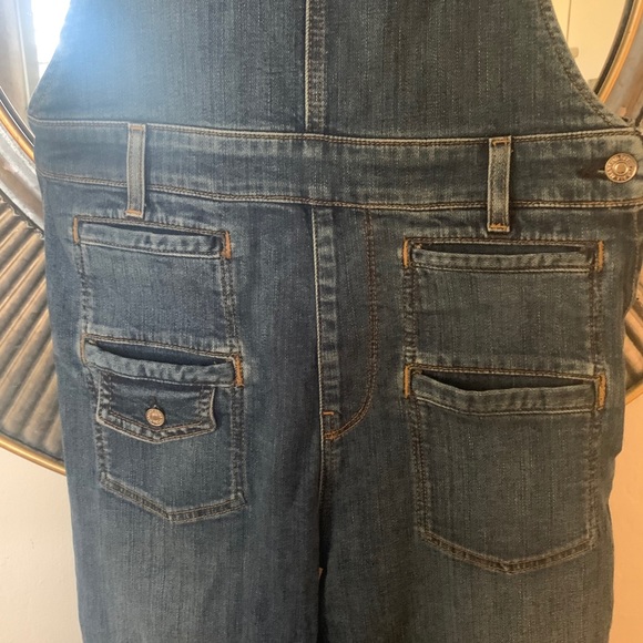 7 For All Mankind Cropped Overalls Large - Picture 6 of 15
